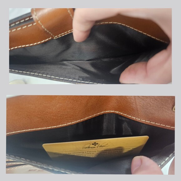 Patricia Nash Valentia II RFID Bifold Magnetic Snap Wallet Wristlet Tan NWT $109 - Picture 5 of 8